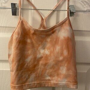 Offline By Aeire Womens Crop Top Pink Tie Dye  Stretch- XS